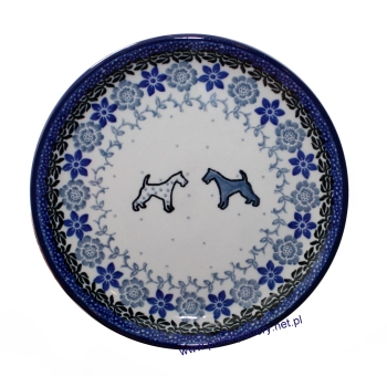 Talerz deserowy Ø16cm dek. Psy